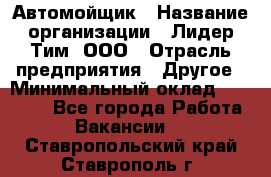 Автомойщик › Название организации ­ Лидер Тим, ООО › Отрасль предприятия ­ Другое › Минимальный оклад ­ 19 000 - Все города Работа » Вакансии   . Ставропольский край,Ставрополь г.